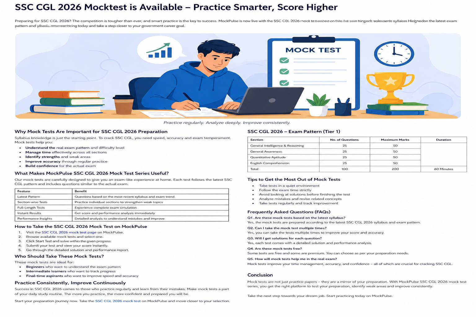 SSC CGL 2026 Mock Test Available – Start Your Preparation with MockPulse